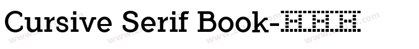 Cursive Serif Book字体转换